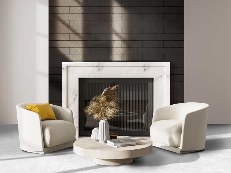 Sala con estilo minimalista en tonos grises