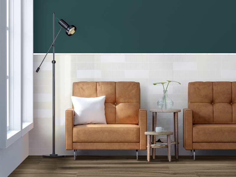 Sala pequeña con Bricks en la pared