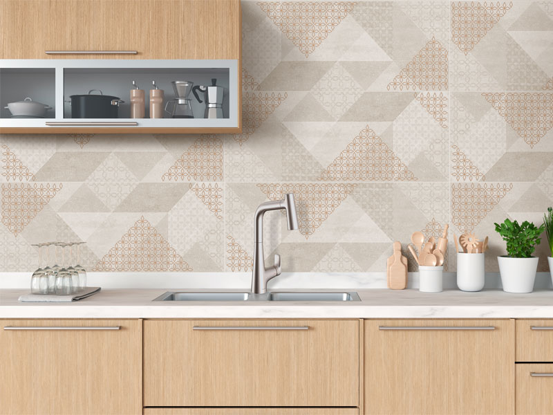 Cocina integral en colores miel
