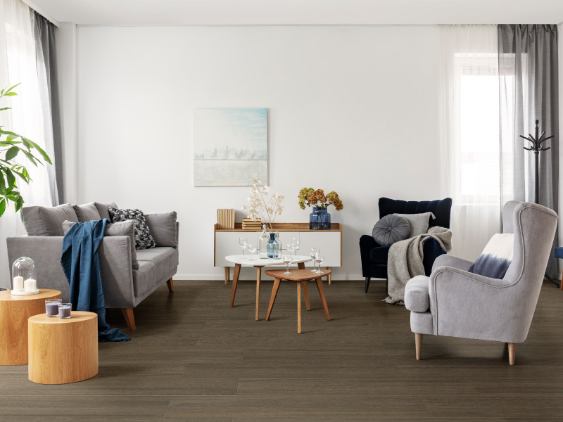 Sala mediana con estilo moderno