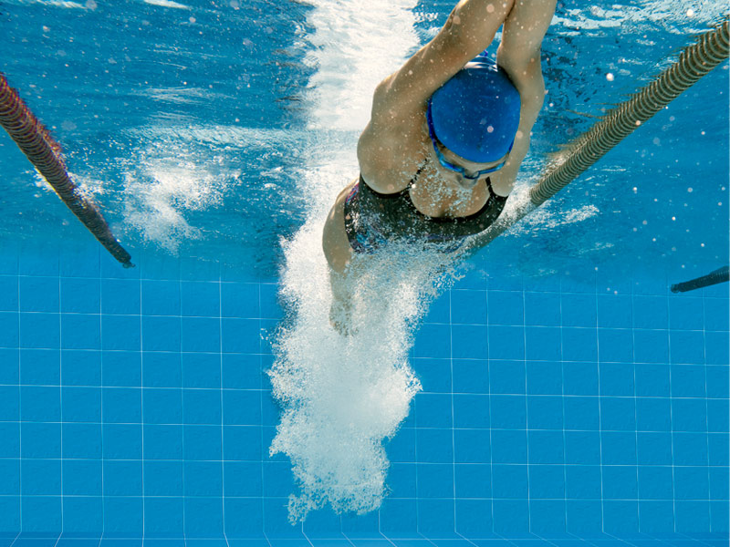 Piscina azul