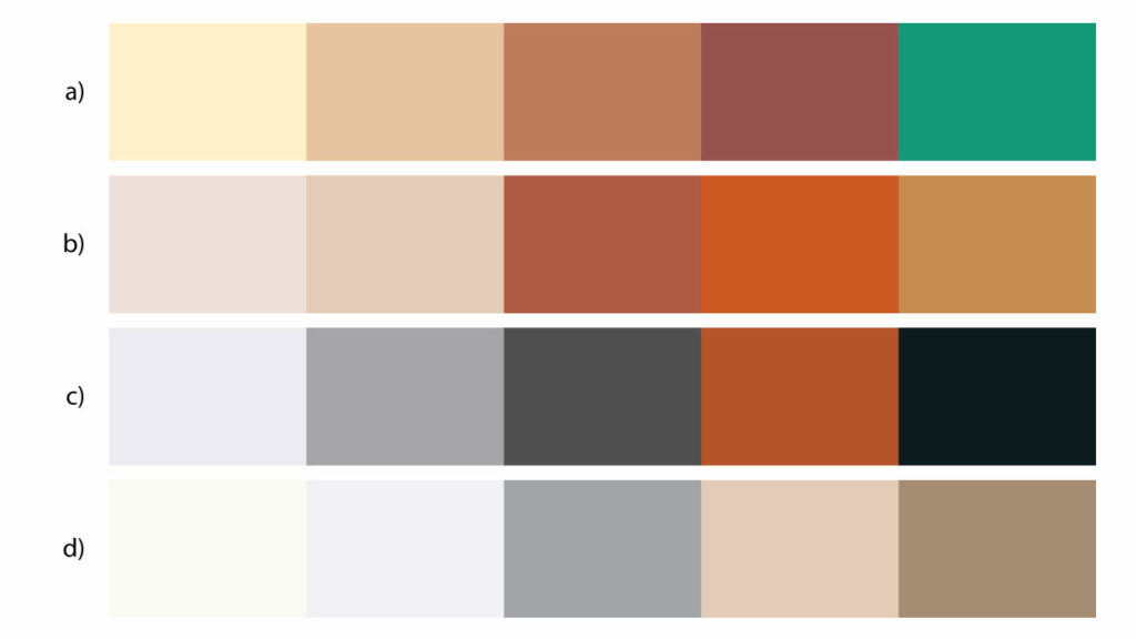 8. ¿Cuál paleta de color te gusta más para la decoración de espacios? 