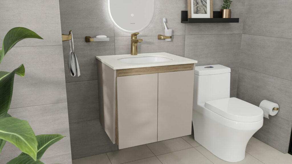 Ambiente corona con grifería y accesorios Sahara