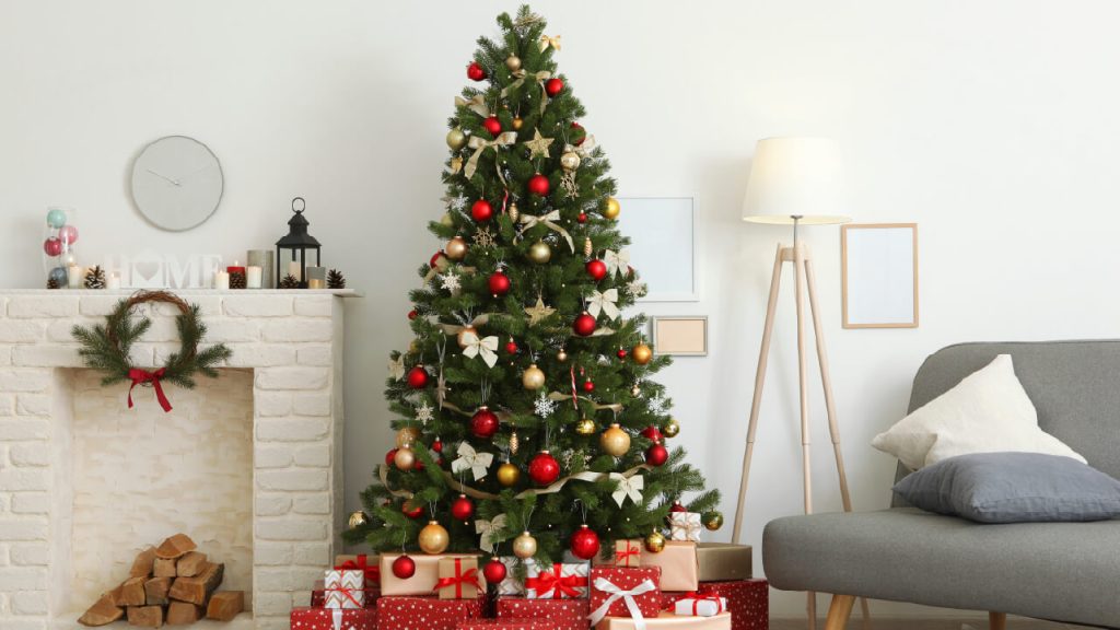 Ambiente Corona con árbol de navidad