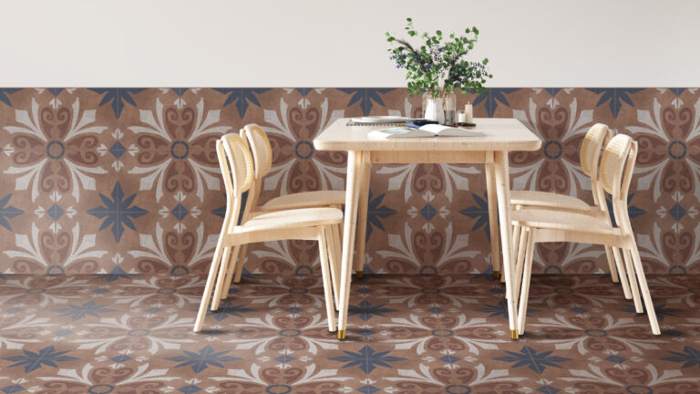 Comedor con piso pared Alfarero