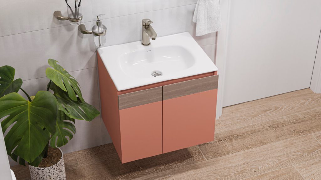 Baño Corona con mueble Aluvia Plus Arupo con Lavamanos 60×45 cm