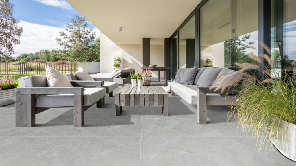 Ambiente Corona con piso Porcelanato Magno ARD gris