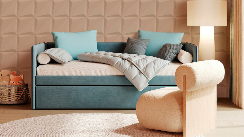 Ambiente habitación Corona con Pared Orikata 3D Arena