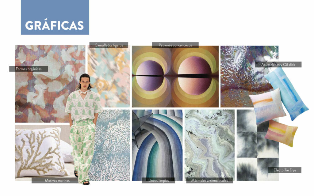 Materiales iridiscentes, perlados y transparencias 