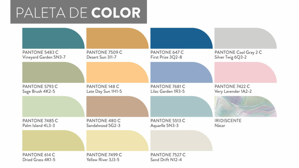 Colores y texturas inspiradas en el océano 