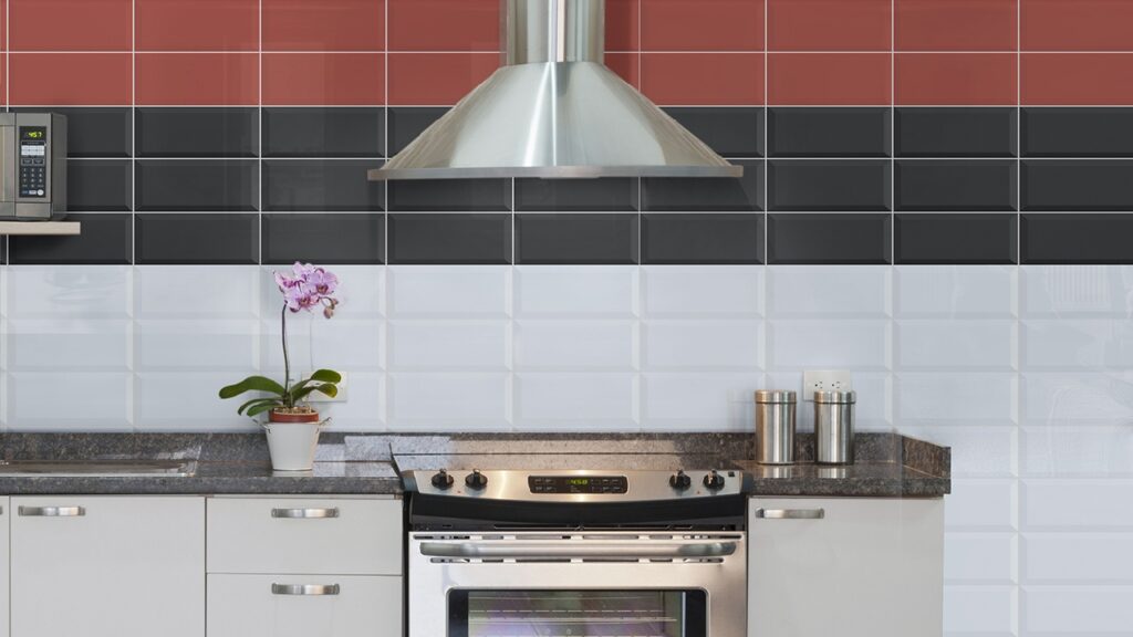 Combinación de colores en bricks Corona para cocina
