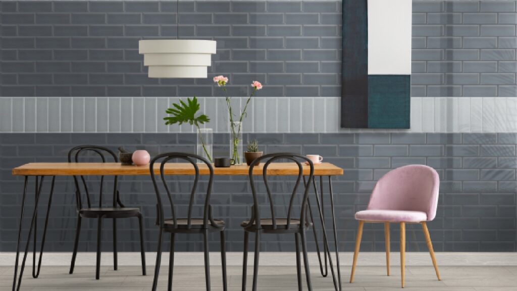 Ambiente comedor Corona con decoración de bricks