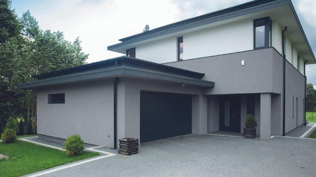 Fachada casa gris