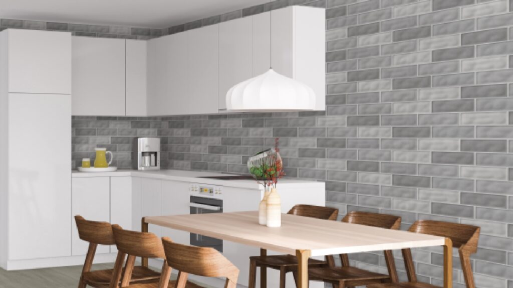 Cocina con mobiliario blanco
