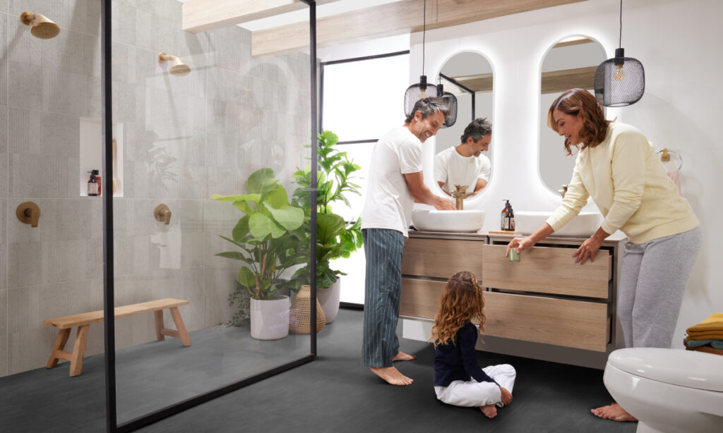 Ambiente Corona baño con diseño minimalista