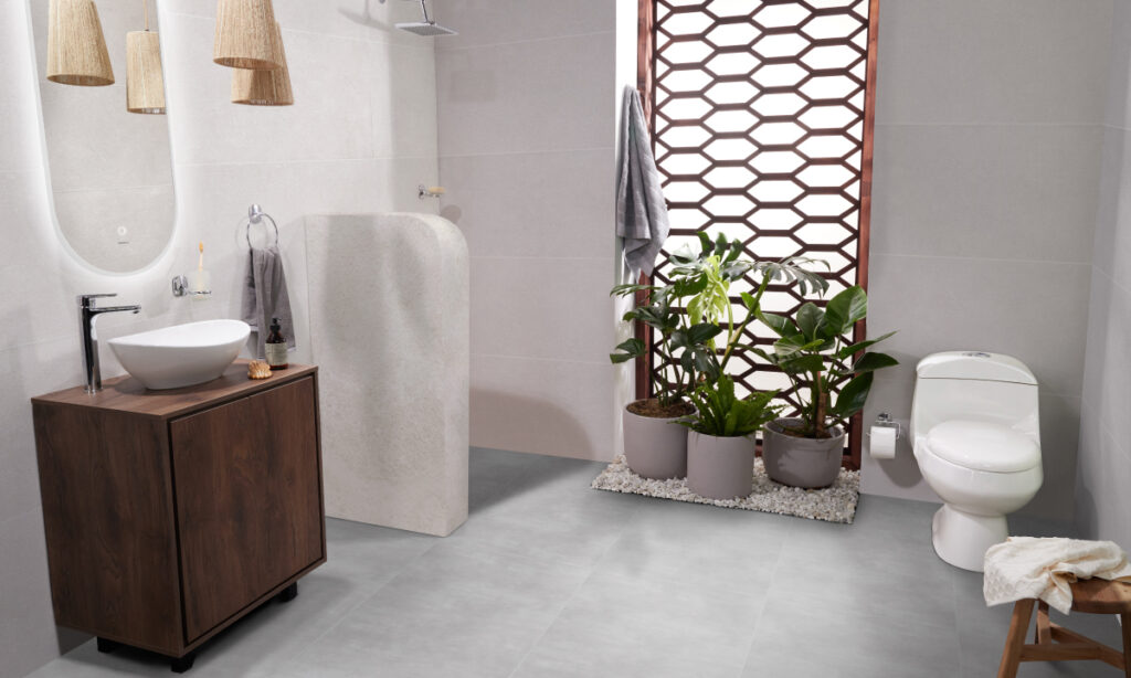 Ambiente baño Corona con estilo zen