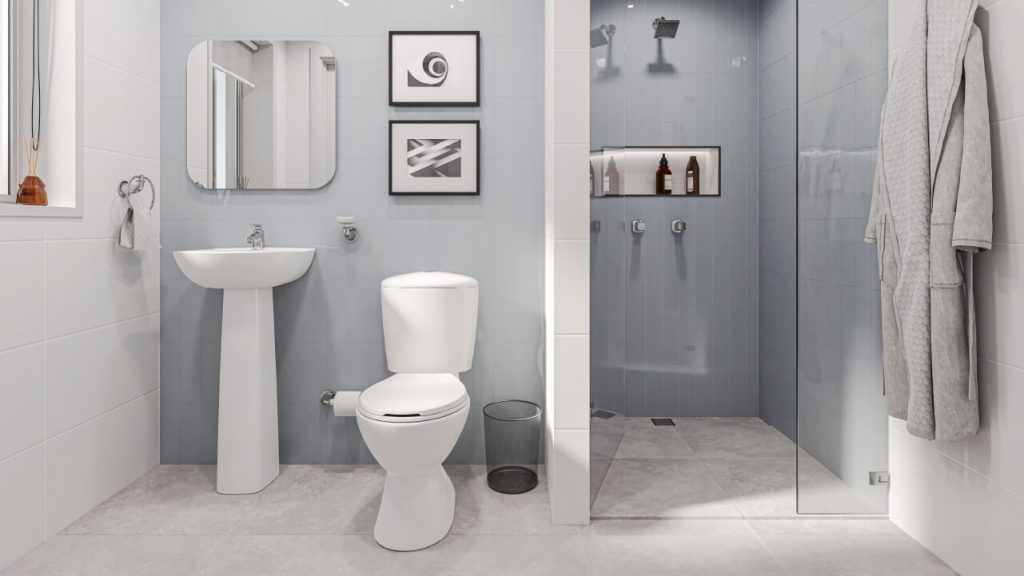 Ambiente baño Corona con bricks Vitro Blanco