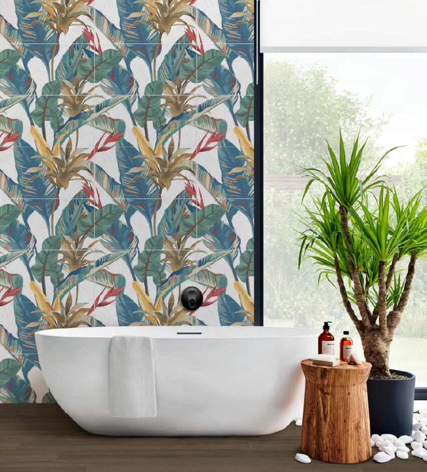 Baño Corona con mural Basal Multicolor 30×60 cm