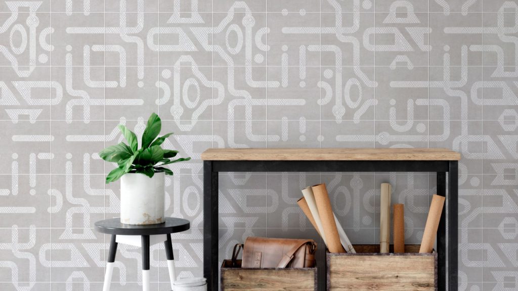 Ambiente Corona con piso pared Escape gris