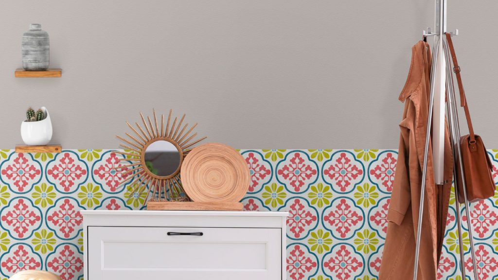 Ambiente Corona con piso pared Palmi Lis multicolor
