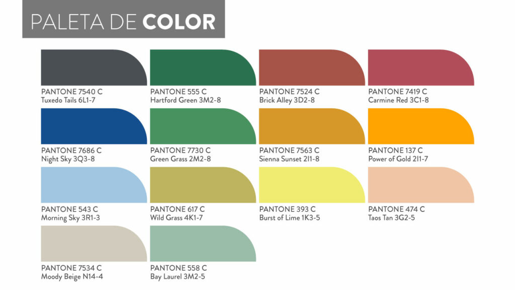 Paleta de color de la tendencia