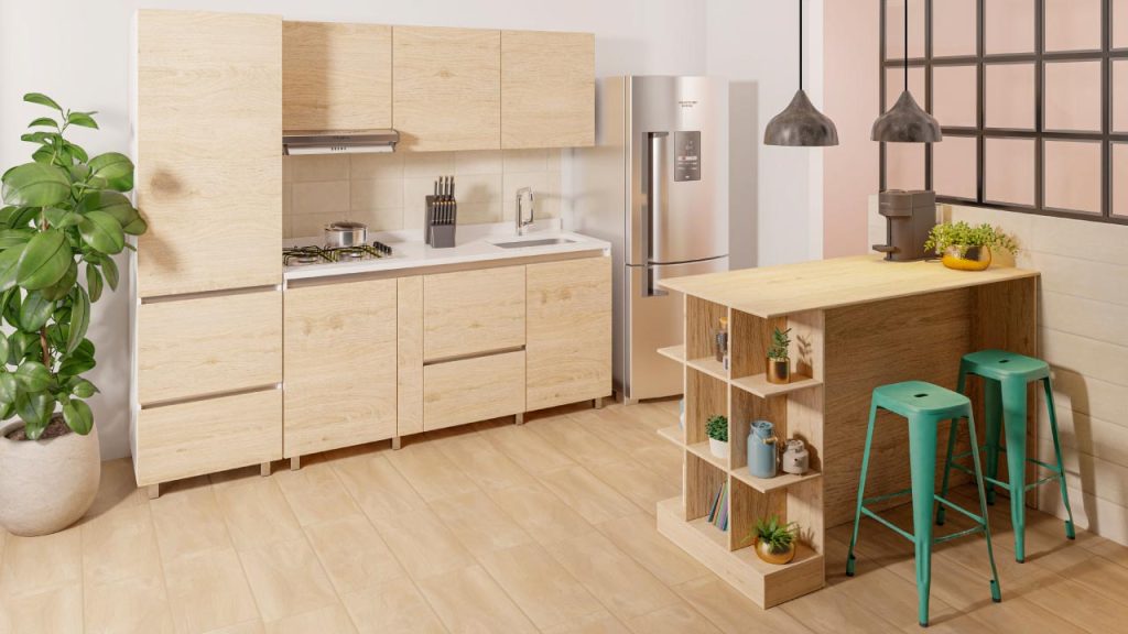 Ambiente Corona con la cocina Valenza