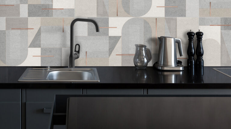 Ambiente Corona cocina con decorados tonos grises