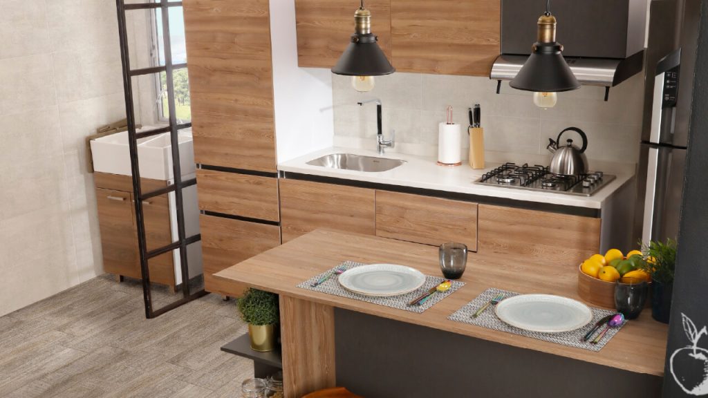 Ambiente Corona con cocina, barra y lavadero Soho.