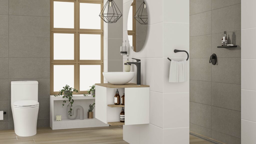 Ideas para usar el color negro en tu baño