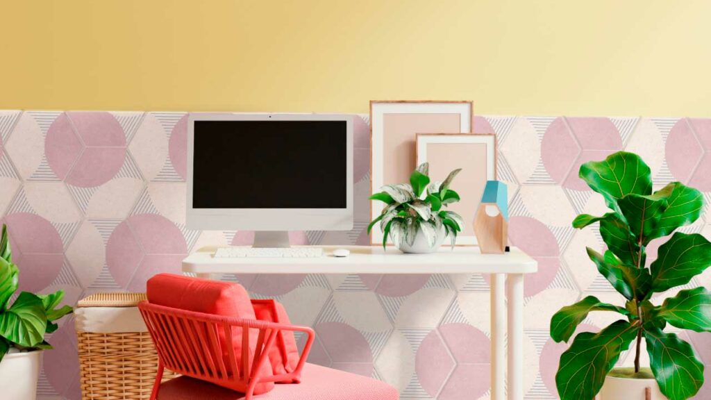 Ambiente Corona con Piso Pared Hexágono Marden Rosacu