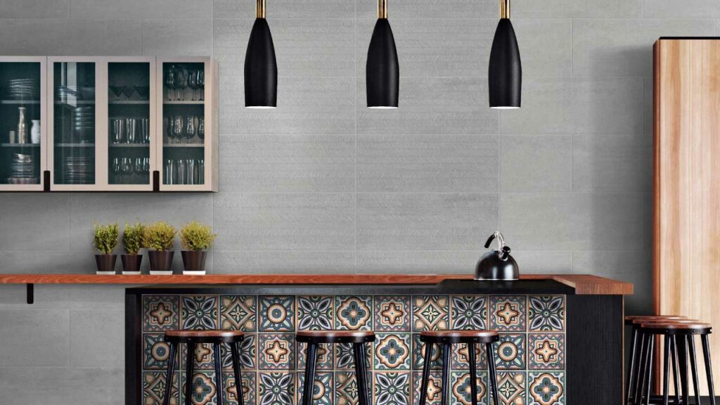 Ambiente Corona con Pared Harlem Gris Caras Diferenciadas