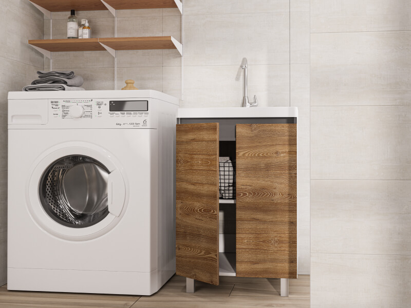 Cocina moderna pequeña con isla