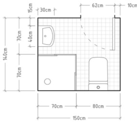 Planos de propuesta baño remodelado