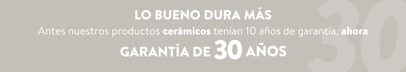Garantía de 30 años en pisos y paredes cerámicas
